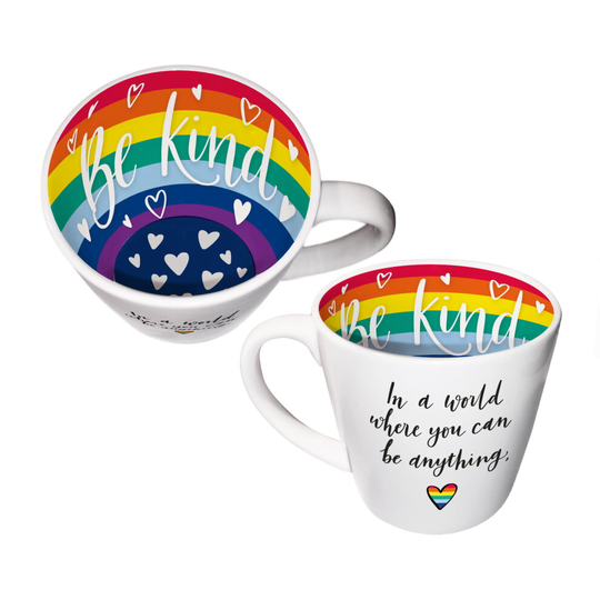 WPL Beautifully Designed Inside Outside Be Kind Mug With Gift Box