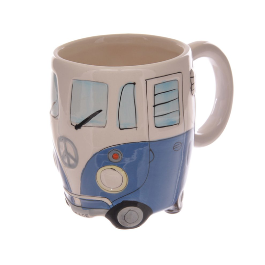 Ceramic Camper Van Mug, Blue