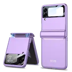 Phone Case For Samsung Galaxy Back Cover Z Flip 3 Ultra-thin Magnetic Camera Lens Protector Solid Colored TPU Lightinthebox