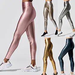 Women's High Waist Yoga Pants TikTok Leggings Tights Leggings Tummy Control Butt Lift Quick Dry Pink Grey Champagne Yoga Fitness Gym Workout Winter Sports Activewear High Elasticity Skinny / Athletic Lightinthebox