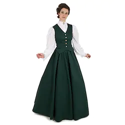 Duchess Cerridwen Goddess Plus Size Victorian 1910s Edwardian Cocktail Dress Vintage Dress Dress Party Costume Prom Dress Women's Feather Costume Vintage Cosplay Daily Wear Long Sleeve Floor Length Lightinthebox