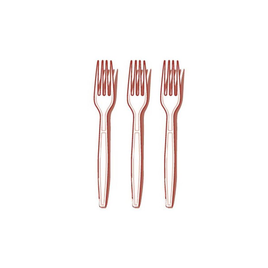 Fineline Settings 2503-CL Flairware Full Size Extra Heavy Cutlery Fork - Boxed- Clear