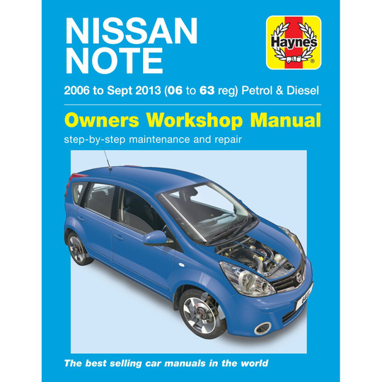 Nissan Note Petrol/Diesel (06 - Sept 13) 06-63 Haynes Repair Manual (Paperback) ~