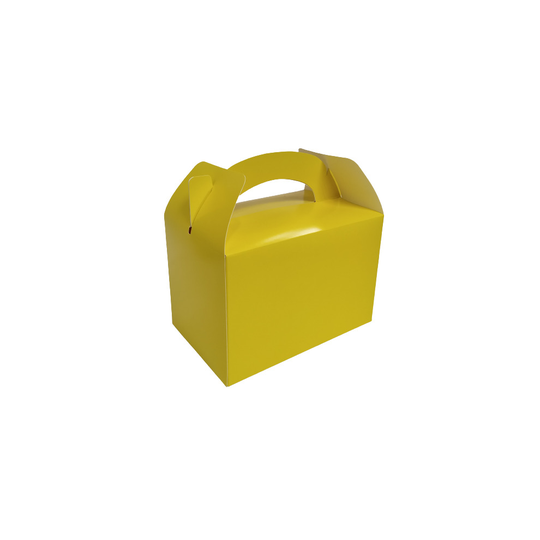 (PLAIN-Yellow) 20 x Party Boxes Children Kids Food Loot Lunch Gift Bags Birthday Cake Box