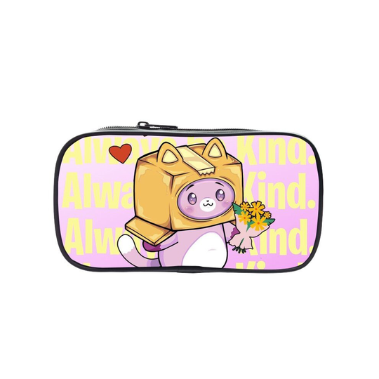 (6) Lankybox Pencil Box Students Anime Pen Case Storage
