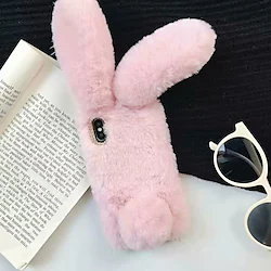 Case For Samsung Galaxy S22 S21/S20 Plus Ultra A72 52 32 Shockproof Back Cover Animal Plush 3D Rabbit Hairy Warm TPU Case Lightinthebox