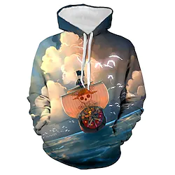 Inspired by One Piece Monkey D. Luffy Roronoa Zoro Hoodie Cartoon Manga Anime Harajuku Graphic Kawaii Outerwear For Men's Women's Unisex Adults' 3D Print 100% Polyester Lightinthebox