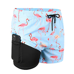 Men's Swim Shorts Swim Trunks Board Shorts Drawstring Elastic Waist With Compression Liner Graphic Comfort Breathable Short Casual Holiday Beach Streetwear Stylish Gradient blue Black Lightinthebox