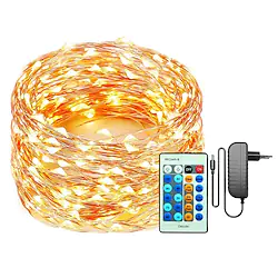LED Fairy String Lights 50M-500 30M-300 20M-200 10M-100LEDs Copper Wire Light with Remote Control Christmas Lights Dimmable Starry Star Lights for Party Wedding Bedroom Christmas Tree Plug in Lightinthebox