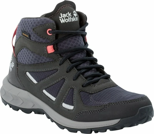 Jack Wolfskin Womens Outdoor Shoes Woodland 2 Texapore Mid W Dark Blue/Pink 43
