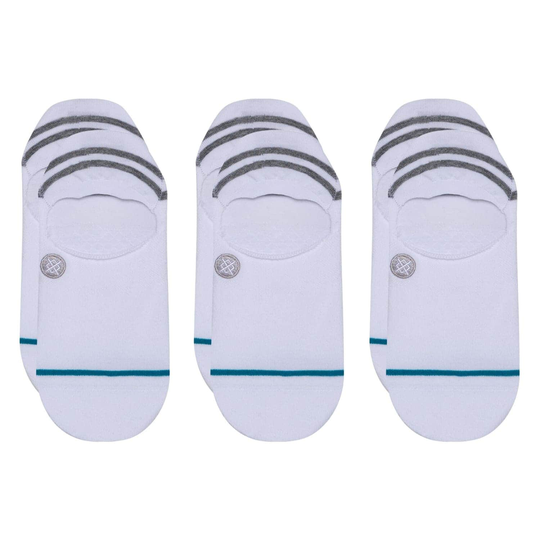 Stance Gamut 2 Super Invisible/No Show Ankle Socks - White (3 Pack)