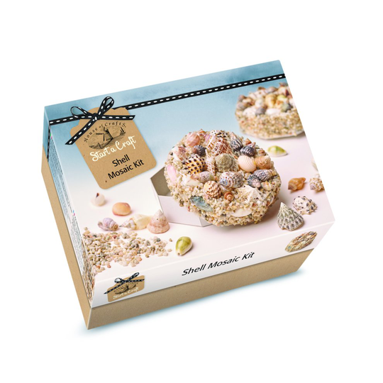 Make Your Own Shell Mosaic Box Craft Kit Keepsake Trinket Box Gift