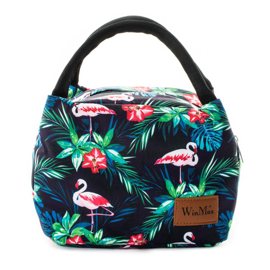 Lunch Cooler Bag, Insulated Lunch Box Bags, Portable and Reusable Lunch Bag for Women by Winmax (Flamingo)