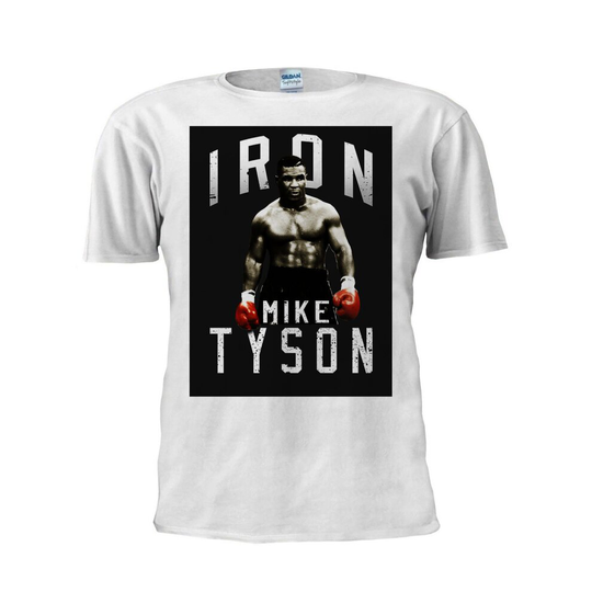 (Medium, White) Mike Tyson Boxing T Shirt Gym Training Muscle Running MMA T Shirt Trendy T Shirt