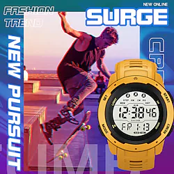SYNOKE Men Digital Watch Outdoor Sports Watches Big Dial Round Timing Function Alarm Clock LED Waterproof 50M Digital Watch Military Watches Lightinthebox