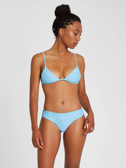 Women's Volcom Simply Solid Triangle Bikini Top - Coastal Blue
