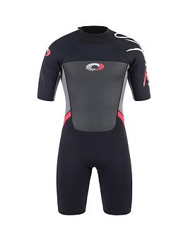 Osprey Origin Mens Shorty Wetsuit Black/Red, Black/Red, Size M/36 Inch, Men