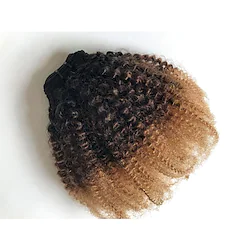 10A Brazilian Virgin Hair Afro Kinky Curly 3 Bundles Remy Human Hair Weaves For Black Women 100% Unprocessed Brazilian Human Hair Weft Hair Extensions T1B/4/27 Gradient Color 10-20 Inch Lightinthebox