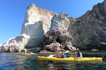 Small-Group Santorini Sea Caves Kayak Trip with Snorkeling & Picnic