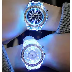 LED Multicolour Light WristWatch Led Flash Luminous Watch Personality Trends Students Lovers Jellies Woman Men's Watches Lightinthebox