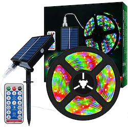 5m 16.4ft RGB Solar LED Strip Light Rope 300 LEDs SMD2835 with Remote Control 8 Modes Color Changing USB Charging 1000mAh IP67 Waterproof Outdoor Decor Automatic Timed Lightinthebox