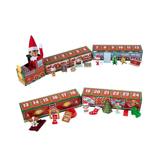 Christmas North Pole Advent Train Countdown Calendar Blind Box Xmas Decor