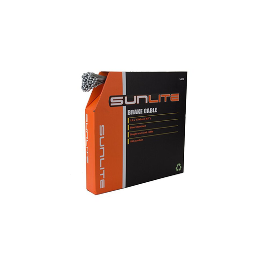 Sunlite Bulk Box Brake Cables, 1.6 x 1700mm, ST RD, Box of 100