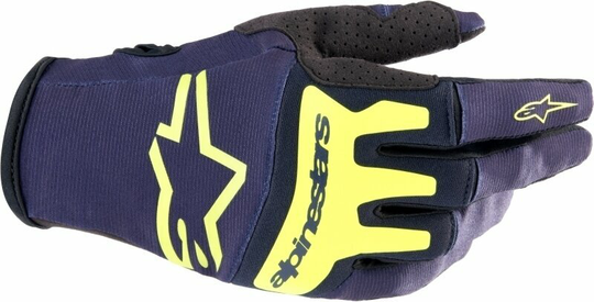 Alpinestars Techstar Gloves Night Navy/Yellow Fluorescent L Motorcycle Gloves