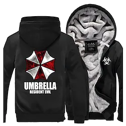Inspired by Resident Evil Umbrella Corporation Hoodie Anime Outerwear Anime Graphic Outerwear For Men's Women's Unisex Adults' Hot Stamping 100% Polyester Casual Daily Lightinthebox