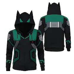 Inspired by My Hero Academia / Boku No Hero Deku Cartoon Manga Outerwear Anime Graphic Outerwear For Men's Women's Unisex Adults' 3D Print 100% Polyester Lightinthebox