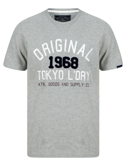 T-Shirts OG Tokyo Motif Cotton T-Shirt in Mid Grey Marl - Tokyo Laundry / S - Tokyo Laundry