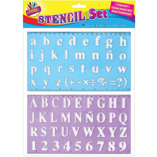 Art Box Alphabet Stencil Set