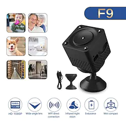 Mini Wifi Camera 150° Wide-Angle Portable Smallest HD 1080P Nanny Cam Night Vision Motion Detection F9 Home Security Camera Lightinthebox