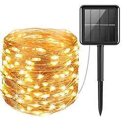 Outdoor Solar LED String Lights Wedding Decoration 10M 33ft 100 LED 8 Lighting Modes Waterproof Fairy Lights Garden Christmas Wedding Birthday Party Holiday Decoration Lightinthebox