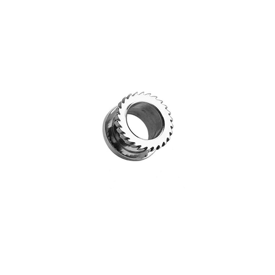 (10MM) Surgical Steel Mechanical Saw Blade Hollow Screw Fit Ear Tunnel Saddle Plug Piercing Finest Quality Materials