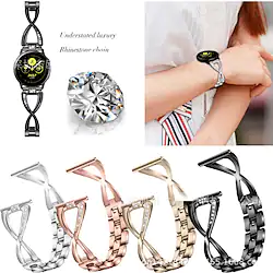 1 pcs Smart Watch Band for TicWatch Samsung Amazfit Galaxy Watch 4 3 Classic / Huawei Watch / Garmin Watch Band 22mm 20mm 18mm 18mm 20mm 22mm Stainless Steel Smartwatch Strap Luxury Glitter Shine Lightinthebox