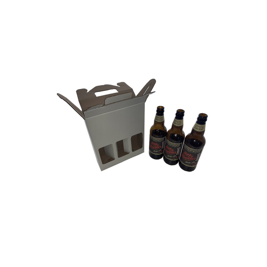 (25) 3 x White Beer Bottle Presentation Storage Box