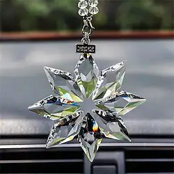 Car Accessories Crystal Snowflake Christmas Ornaments Bell Chimes Car Accessories Car Hanging Pendant Goddess Dresses Lightinthebox