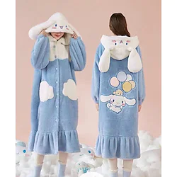 Adults' Pants Nightwear Wearable Blanket Hoodie Dog Animal Onesie Pajamas Flannel Cosplay For Men and Women Christmas Animal Sleepwear Cartoon Festival / Holiday Costumes Lightinthebox