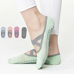Socks Shoes Sports Cotton / Polyester Yoga Fitness Gym Workout Portable Stretchy Durable Breathable Quick Dry For Women Leg Lightinthebox