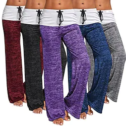 Women's Pants Yoga Quick-drying Flares Sports Trousers Drawstring Outdoor Wide-leg Pants Leisure Fitness Sportswear Lightinthebox