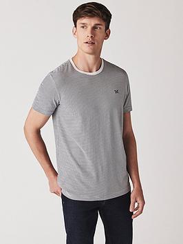 Crew Clothing Fine Stripe T-Shirt - White