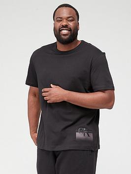 Calvin Klein Jeans Big &Amp; Tall Monologo Gradient Box T-Shirt - Black
