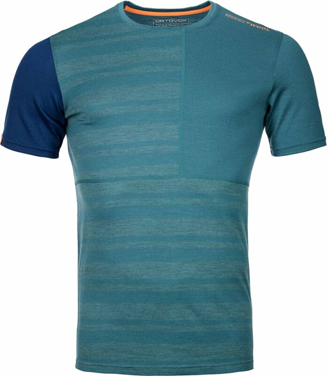 Ortovox Thermal Underwear 185 Rock'N'Wool Short Sleeve M Pacific Green XL