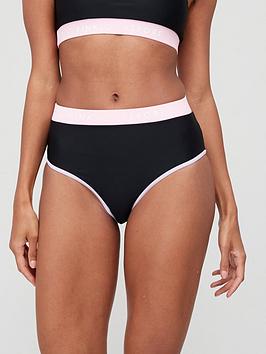 Pink Soda Cabo Bikini Bottoms - Black/Pink