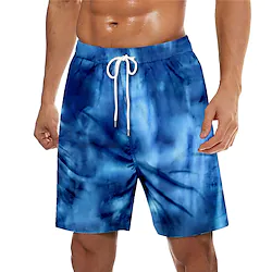 Men's Swim Trunks Swim Shorts Quick Dry Board Shorts Bathing Suit Mesh Lining with Pockets Drawstring Swimming Surfing Beach Water Sports Tie Dye Printed Spring Summer Lightinthebox