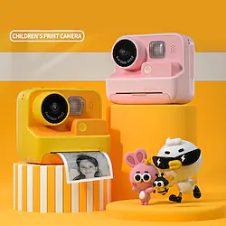 Kids Instant Print Camera Thermal Printing Camera for Children 1080P HD Video Digital Photo Camera Toys Boy Girls Birthday Gift Lightinthebox