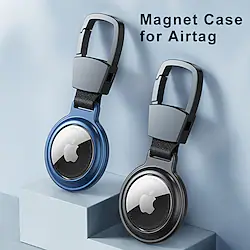 Magnetic Cases For Apple Airtag Bluetooth Locator Tracker Sleeve Anti-Lost Anti-Scratch Metal Protective Cover With Keychain For Airtags Lightinthebox