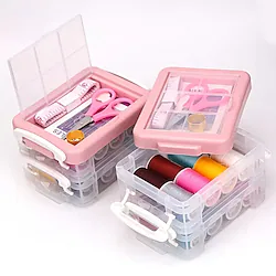 Three-Layer Sewing Box Household Sewing Box Set Tool Box Multi-Functional Sewing Kit Sewing Thread Storage Finishing Box Lightinthebox