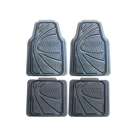 4Pc Universal Heavy Duty Sakura Tyre Tread Rubber Car Mats Non Slip Washable Van